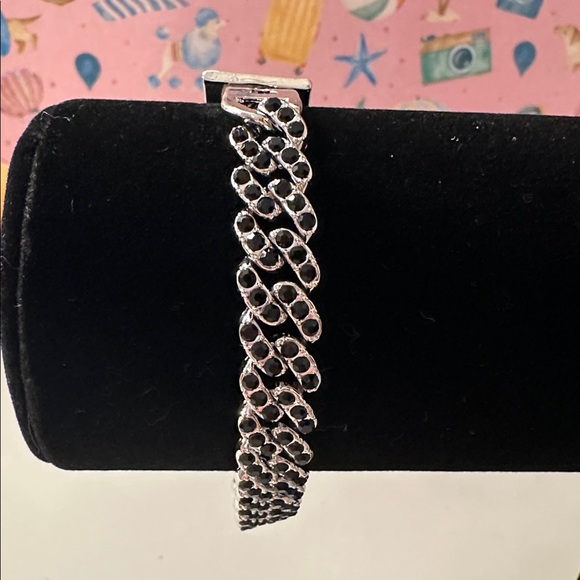 Silver Women’s Bracelet - Polished Link Design - Picture 2 of 3